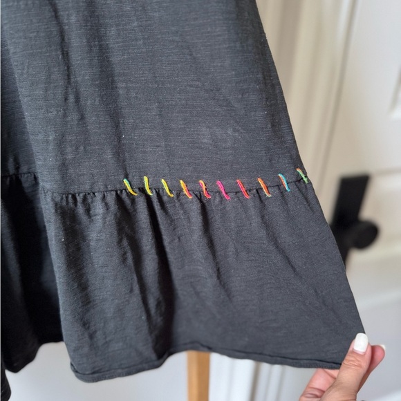 Lisa Todd Short SleeveFree Frills Flutter Sleeve Dress - Black - Size XS - EUC - Picture 4 of 11